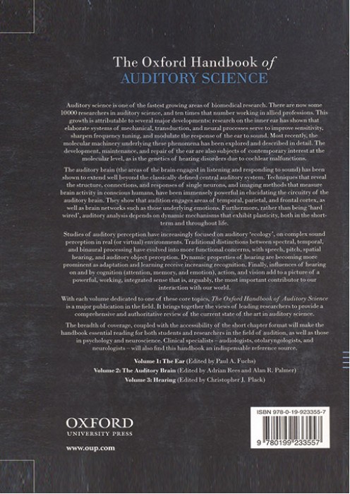 The Oxford Handbook of Auditory Science Hearing